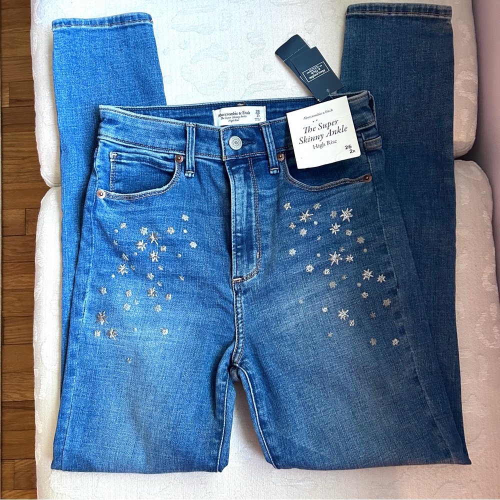 Abercrombie and Fitch Super Skinny Ankle High Rise Jeans NWT 26, 2